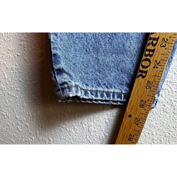 Zara Womens High-Waisted Tapered Blue Denim Jeans Sz 6 Y2K Minimalist Aesthetic - Picture 6 of 9